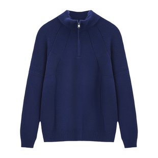 男士羊毛打底衫男2026新款冬加厚半拉链毛衣大码内搭男款冬季加厚