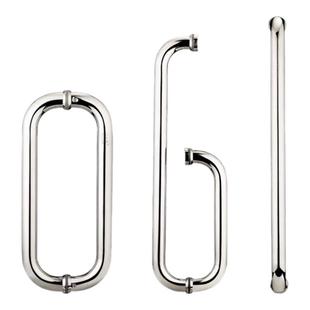 淋浴房配件浴室玻璃门拉手淋浴房不锈钢拉手亮光L型把手移门拉手