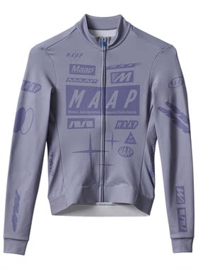 MAAP 男士 Drome 系列 加绒长袖骑行服 闪银紫