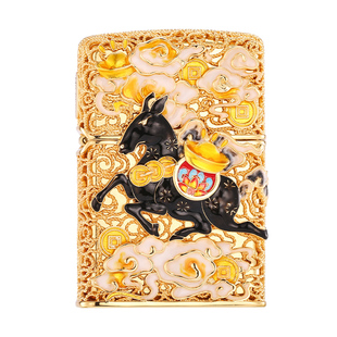 zippo正品打火机 马上有钱夜光珐琅官方旗舰新年送男友情人节礼物