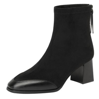 戈美其瘦瘦弹力高跟短靴