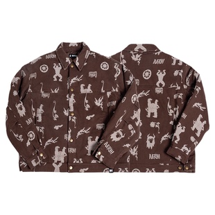 圣山 2025秋冬阿里系列岩画棉服原创民族风休闲中性开衫棉服外套