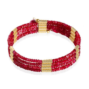 若华珠宝百变=鸽血红宝石手链女18K金磁吸手镯项链毛衣链DIY定制