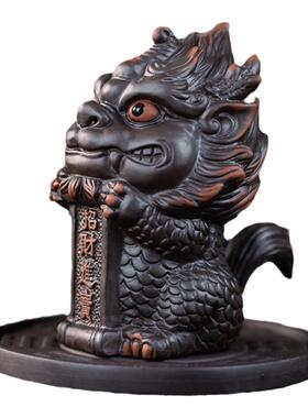 紫砂麒麟茶宠摆件精品可养高档