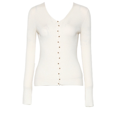 DPLAY针织单排扣V领开衫