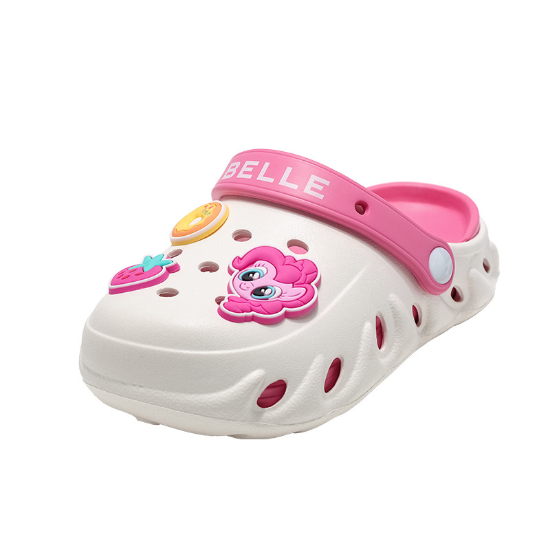 百丽童鞋26夏季新品小马宝莉联名女童卡通可爱包头凉鞋儿童洞洞鞋