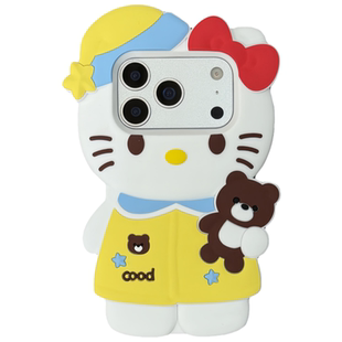 乐乐心愿屋 节日新款!立体kitty猫圣诞款大硅胶手环挂件可爱卡通适用iphone17Promax手机壳苹果1654情侣款13