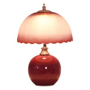 结婚台灯婚房床头灯一对酒红色长命陪嫁婚庆长明灯高级感新婚礼物