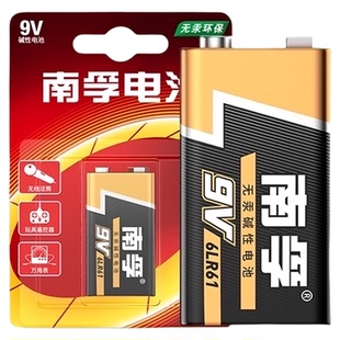 南孚9V干电池碱性6LR61方块大电池耐用适用烟雾报警麦克风万用表