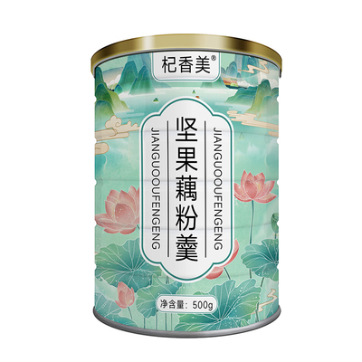 藕粉坚果羹莲藕粉纯奇亚籽500g罐装西湖莲子早餐即食官方旗舰店