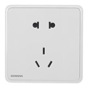 西门子灵蕴白色开关插座五孔带开关单开双开双控USB电脑插座面板