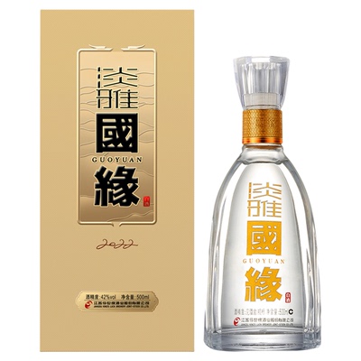 今世缘国缘淡雅42度白酒500ml