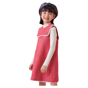巴拉巴拉女童短裙套装中大童红色连衣裙儿童长袖两件套秋装童装潮