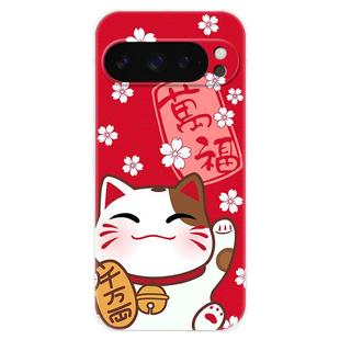 中国风招财猫适用谷歌Pixel10手机壳9pro/8/7/6A新年XL可爱吉祥喜庆lucky过年男生女款气囊防摔软