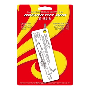 Airlinertags 海南航空 B737-800 限量飞机蒙皮行李牌钥匙扣礼物