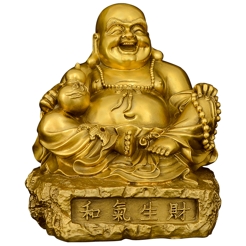 黄铜大肚弥勒佛笑佛摆件