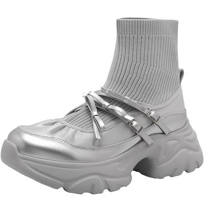 百丽女鞋子厚底芭蕾风袜