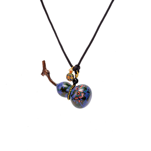 donguan冬官大漆风水小葫芦形镇宅挂件复古项毛衣链漆器如朝露