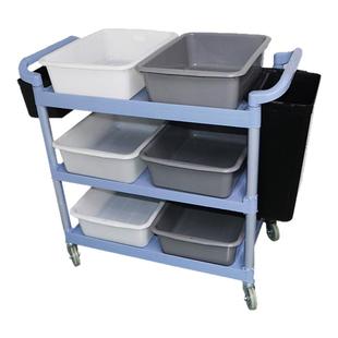 酒店收餐盆长方形加厚乌龟缸下栏盆收碗盆塑料洗菜盆安检框餐车筐