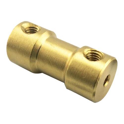 小型黄铜联轴器 模型电机马达传动变径转接头 刚性金属连接套配件