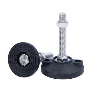 304不锈钢尼龙固定脚杯地脚螺丝可调节脚支撑脚m6橡胶脚垫蹄脚m12