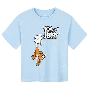 【猫和老鼠系列】匡威童装男童短袖T恤2025夏季新款卡通休闲宽松
