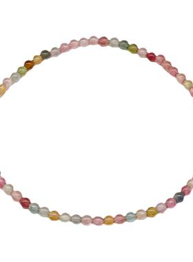 女西瓜碧玺原创设计极细手链手串