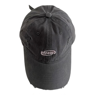 儿童鸭舌帽韩版简约字母洋气女童棒球帽复古破洞潮酷男童遮阳帽子