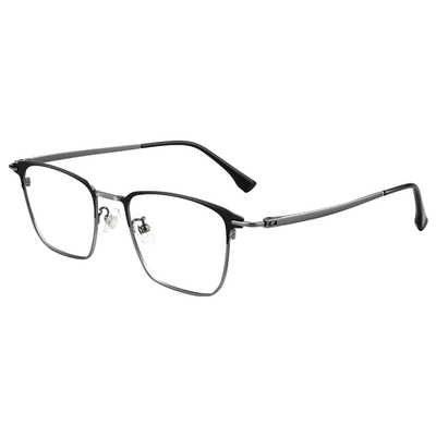 理工男半框近视眼镜男款超轻纯钛