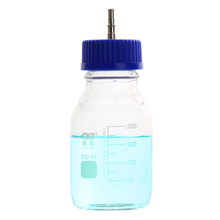 闽玻补料瓶发酵罐一通二通三通四通加料瓶金属不锈钢孔盖含玻璃瓶子250 500 1000 2000 5000ml试剂加料补料瓶