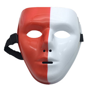 黑色全脸街舞面具男化妆舞会COS搞怪 假面舞团红色跳舞表演面罩女