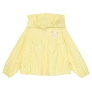 森女部落原创元气治愈奶油黄色甜妹休闲短外套2026年新款女装夏季