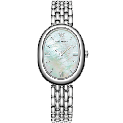 【白鹿同款】520送女友礼物Armani阿玛尼白月光椭圆女腕表AR11706