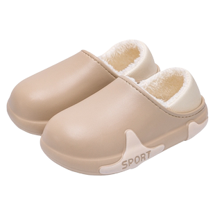 防水棉拖鞋男款冬季室内家居2025新款家用保暖防滑包跟冬天棉鞋女