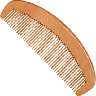 郎府木梳桃木梳子大小长短多款可选长手柄半月款粗齿细齿篦子顺发