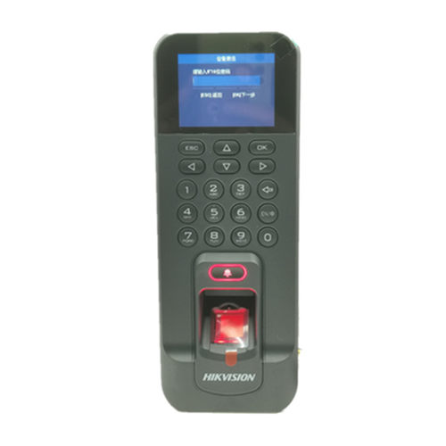 海康DS-K1T804BMF/BEF指纹门禁考勤一体机玻璃门电子门禁系统套装