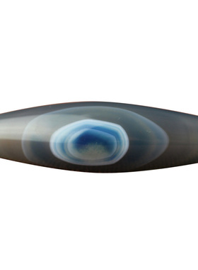 西藏药师天珠一眼原石九页岩