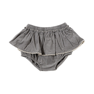 【新品】OAK FAMILY宝宝灯芯绒短裤迷你裙裤女童秋季花边短裤