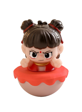 哪吒不倒翁办公室工位小摆件