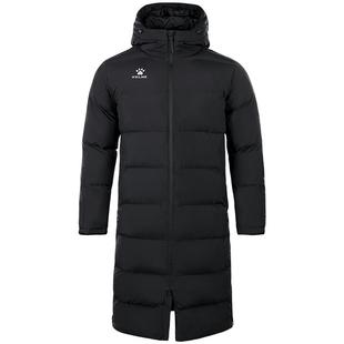 卡尔美棉服男 长款防泼水加厚保暖羽绒棉大衣男运动员冬季训练服