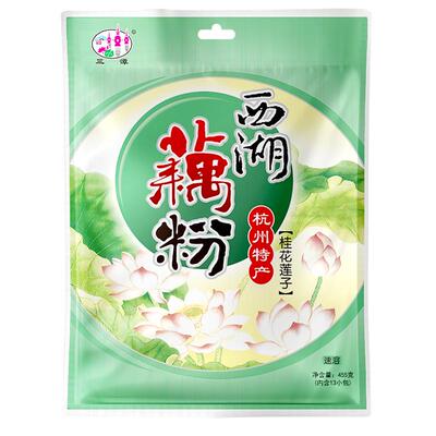 三潭经典西湖藕粉速溶原味桂花莲子味杭州特产官方正品莲藕粉455g