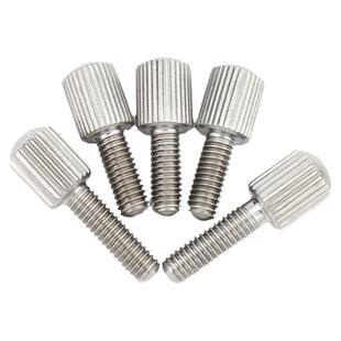 304不锈钢小头滚花手拧螺丝GB836单头竖纹调节圆形螺钉m3m4m5m6m8