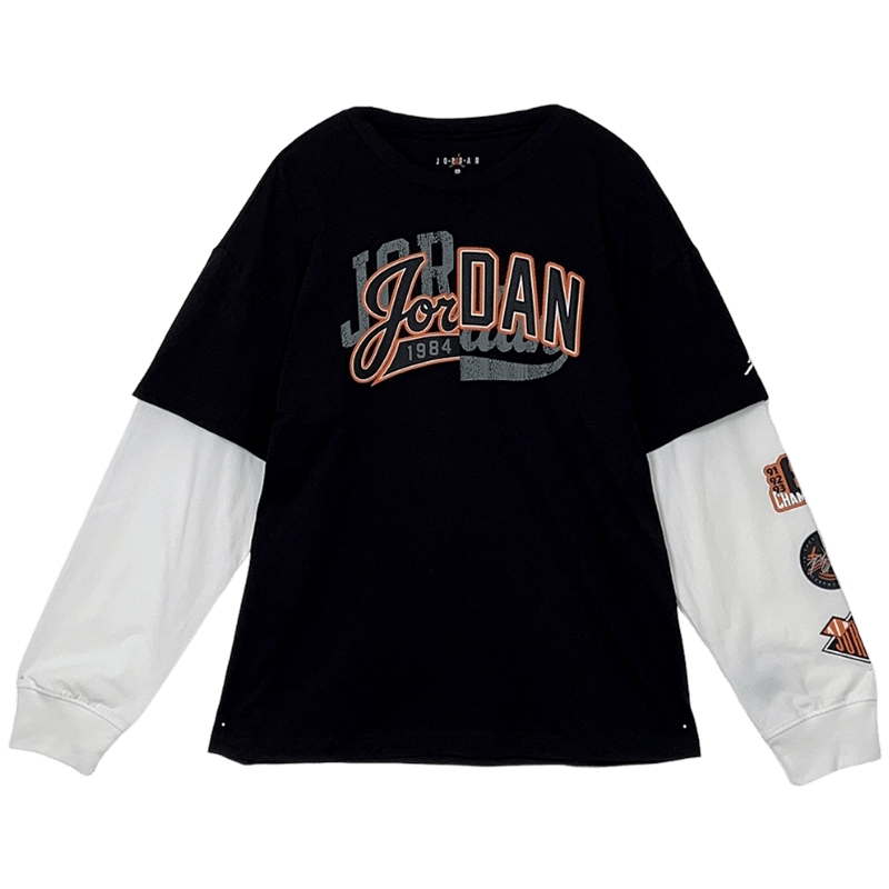 Nike耐克男童新款休闲长袖T恤运动时尚舒适透气上衣IQ5335-045