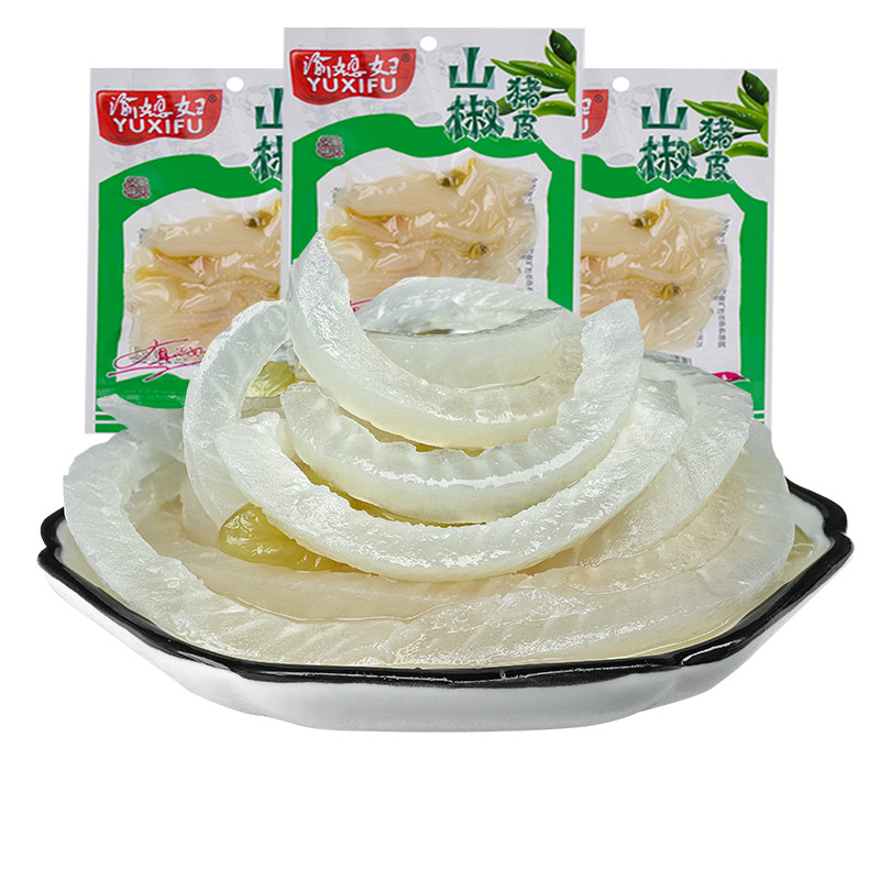 即食泡椒猪皮小吃小包装山椒解馋