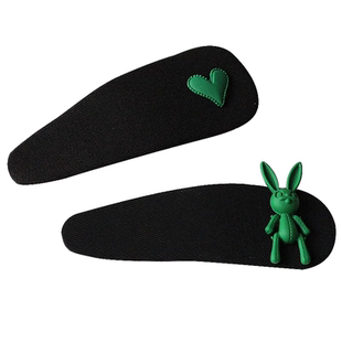 川野高级感绿发夹女网红2025年新款气质侧边发卡简约刘海夹子头饰