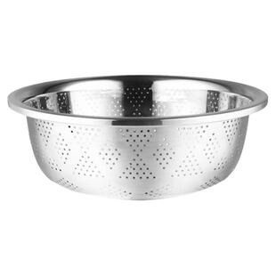 加厚不锈钢304淘米沥水漏盆厨房家用大盆子洗菜滤水篮小孔洗米筛