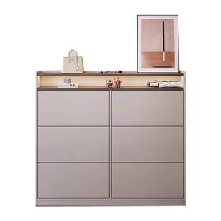 超薄翻斗鞋柜17cm实木家用门口现代简约入户门极窄玄关柜2026新款