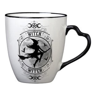 Alchemy Gothic ALMUG27 WITCH哥特朋克风女巫图案心形手柄马克杯