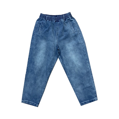 壹铺百搭自然腰减龄牛仔裤