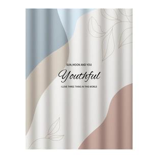 无门鞋柜遮挡帘鞋架书柜柜子免打孔滑轨式防尘布帘杂物遮丑柜帘子